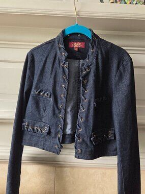 One Five One Cropped Denim Jacket Size M